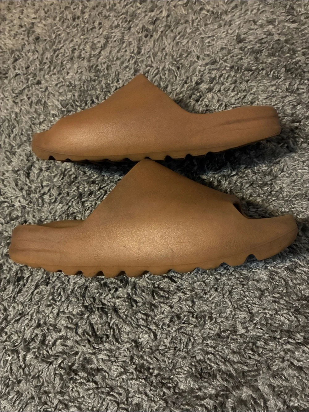 Brown Yeezy slides
